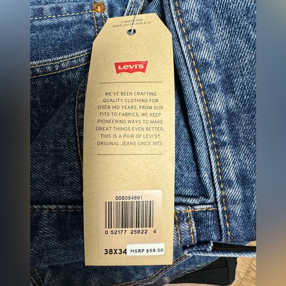 2 pairs!! NEW! Levi’s 505™ REGULAR FIT MEN'S JEANS, Medium Stone Wash, 38x34 - Picture 7 of 14